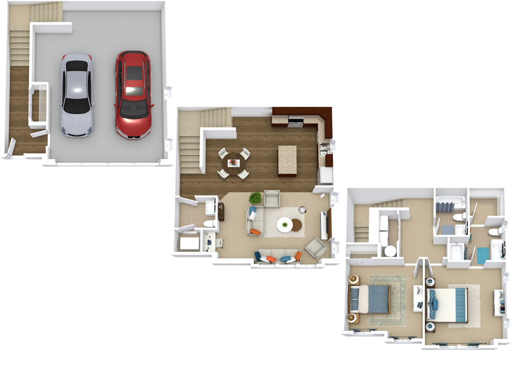 Aspire Townhomes in West Des Moines, IA 2-Bedroom End